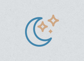 Animated moon and stars icon