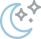 Animated moon and stars icon