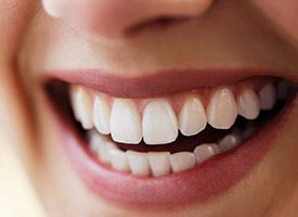 Closeup of smile with healthy teeth and gums