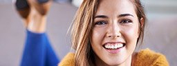 Smiling woman with healthy beautiful teeth